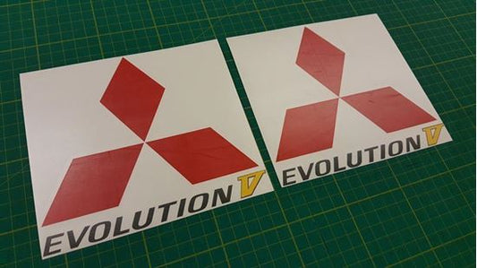 Mitsubishi Evolution 5 Spoiler Decals X2