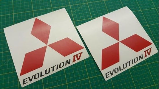 Mitsubishi Evolution 4 Spoiler Decals X2
