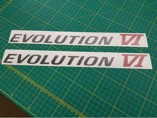 0010379_mitsubishi-evolution-6-replacement-side-decals-stickers_550 - R&E Wraps and Graphics LTD - Mitsubishi Evolution 6 replacement side Decals - EVOLUTION, Evolution IV, Lancer, mitsubishi, Mitsubishi Evolution VI, Mitsubishi Lancer, small stickers, stickers