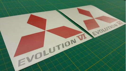 Mitsubishi Evolution 6 Spoiler Decals X2