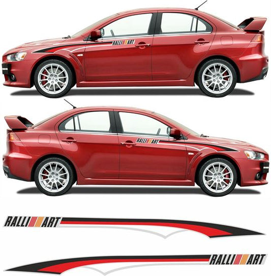 Mitsubishi Lancer Evolution 10 Ralliart Side Stripes