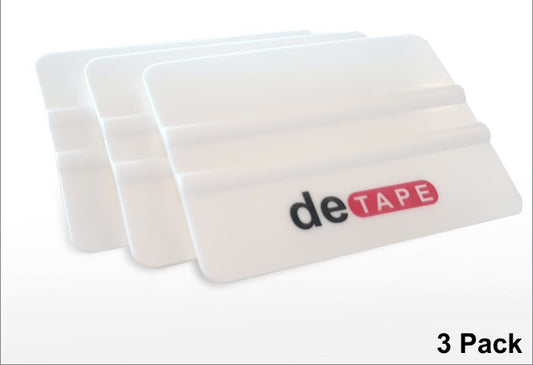 Pack of 3 plastic squeegees. 101 x 75mm