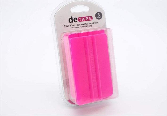 006935061 - R&E Wraps and Graphics LTD - 3x Neon Pink plastic squeegee. 101 x 75mm - sign tools, Squeegees