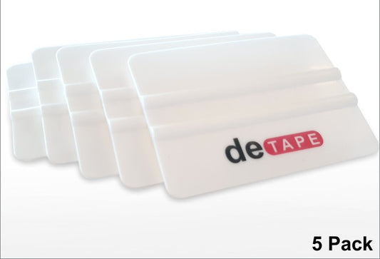 Pack of 5 plastic squeegees. 101 x 75mm