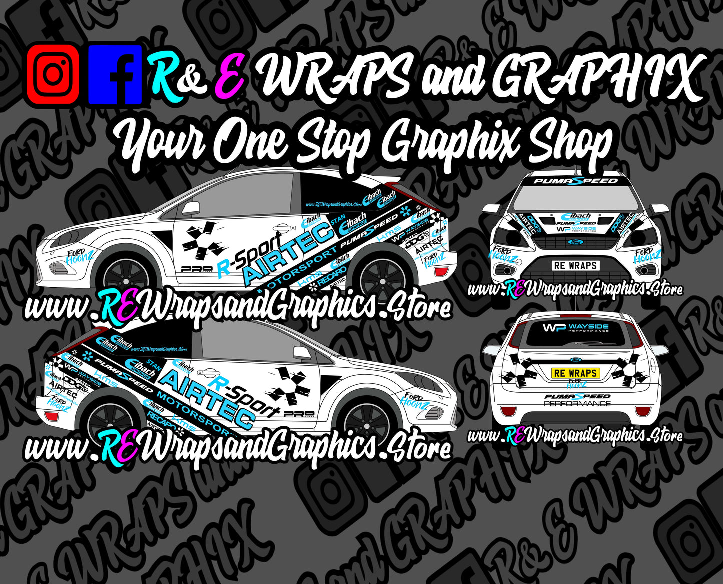 Ford Focus mk2 ST/RS Airtec R -Sport Graphic Kit