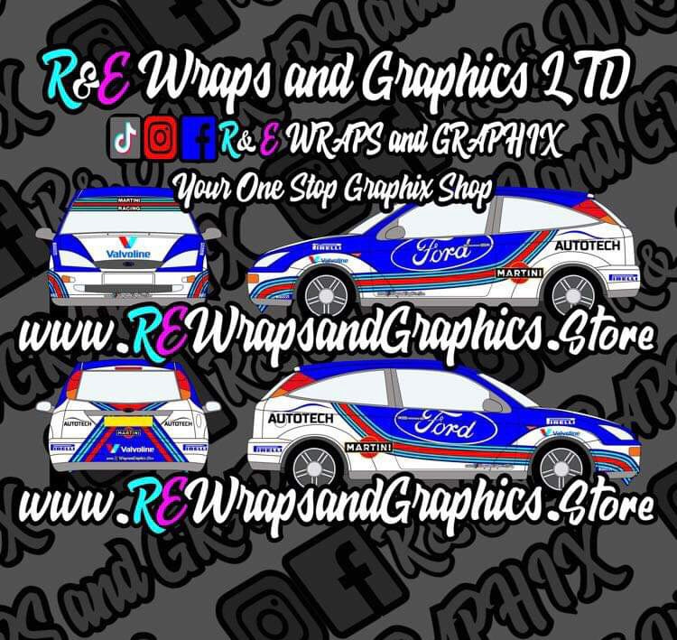 Ford Focus MK1 Martini Rally Graphic Kit