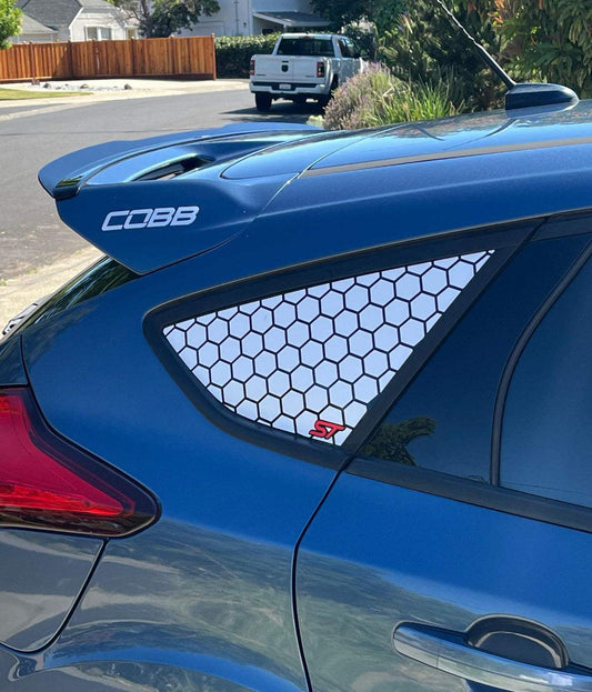 0690C997-7199-4D00-9369-E78A52BF24F5 - R&E Wraps and Graphics LTD - Honey Comb Focus ST MK3 Side Window Stickers - honey comb, side window decals, st window decals, stickers