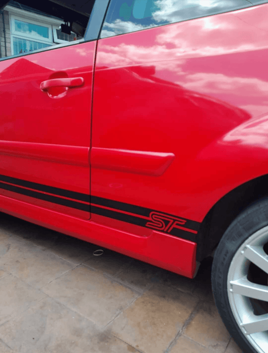 08F7C1FB-88F8-4F4B-8E6C-48CB4176229C - R&E Wraps and Graphics LTD - Ford Fiesta MK5 ST Side Stripes - ford side stripes, side stripes, ST side stripes