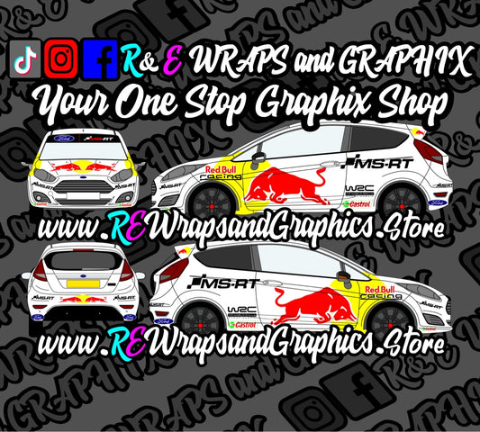 Ford Fiesta Redbull WRC Graphic Kit