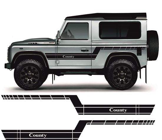 0A57BE52-1714-4D32-BFE1-0FF82E0004CC - R&E Wraps and Graphics LTD - Land Rover Defender 90 County Side Stripes - Defender, land rover