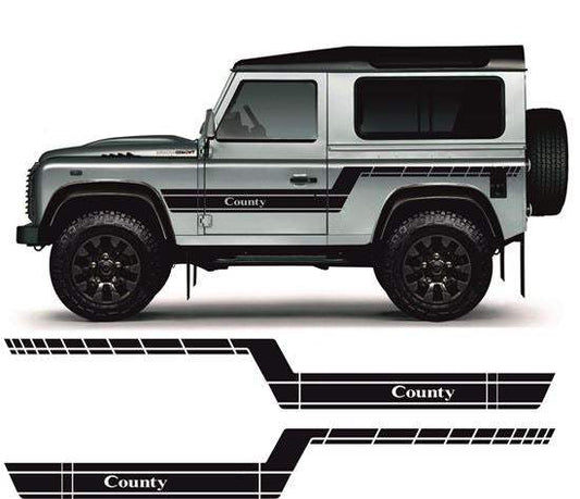 0A57BE52-1714-4D32-BFE1-0FF82E0004CC - R&E Wraps and Graphics LTD - Land Rover Defender 90 County Side Stripes - Defender, land rover