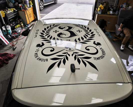 0F241989-6E48-4568-9FFF-9C192E1EFC69 - R&E Wraps and Graphics LTD - Citroen DS3 Cafe Racer Roof Graphics - Cafe, Cafe Racer, citroen, DS3, roof graphics