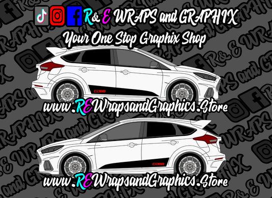 Ford Focus ST/RS MK3 COBB Side Stripes