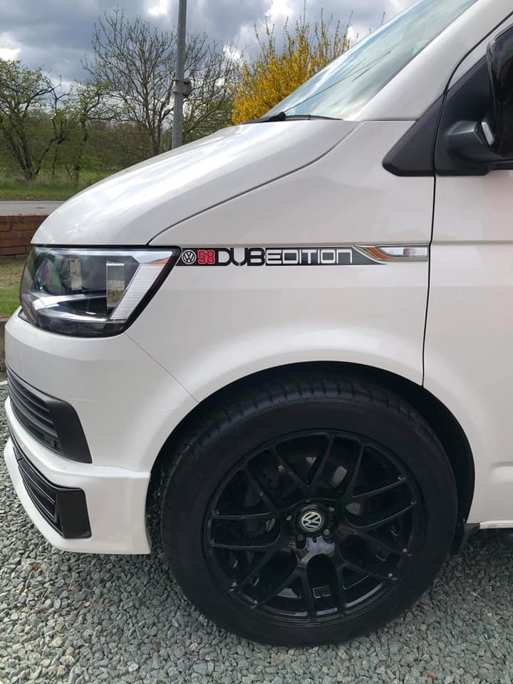 Volkswagen T5 T6 Transporter Side Wing Decals Dub Edition