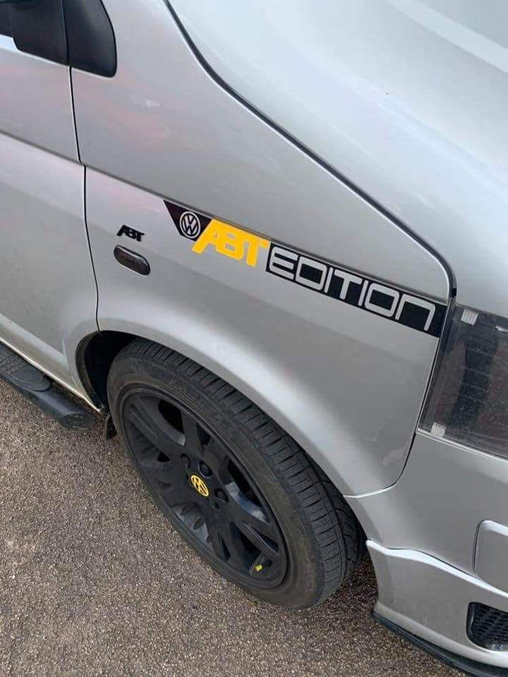178103490_268261148356596_3970569784209999008_n - R&E Wraps and Graphics LTD - Volkswagen T5 T6 Transporter Side Wing Decals ABT Edition - transporter, Volkswagen, volkswagen t5, volkswagen transporter, vw