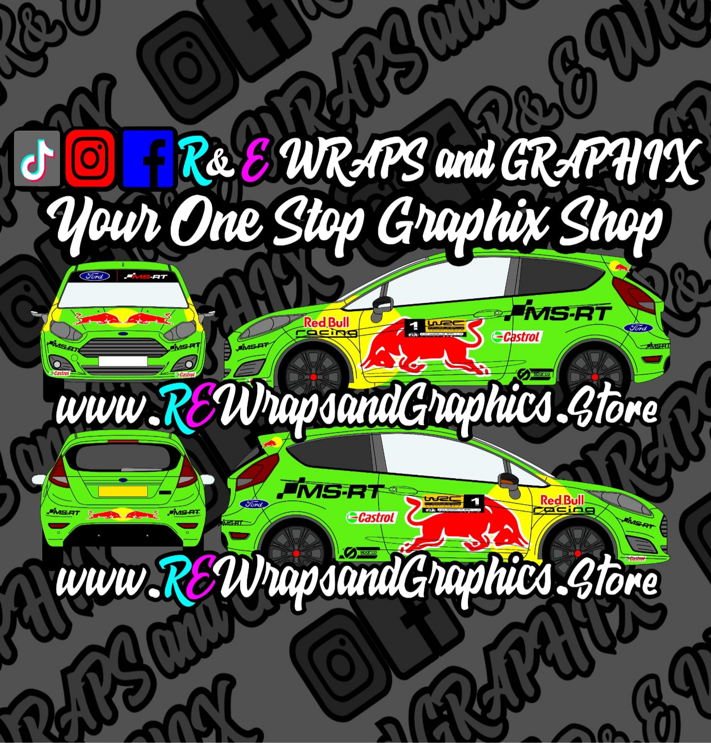 Ford Fiesta Redbull WRC Graphic Kit