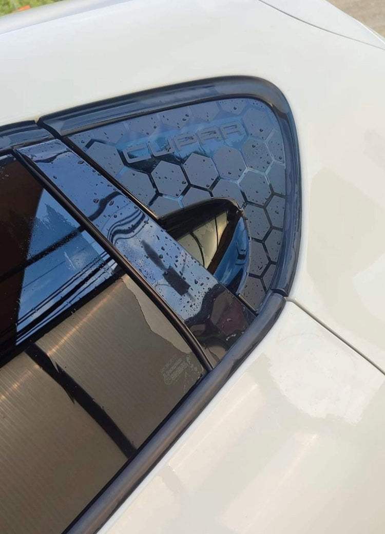 1F3BFFB1-856C-472F-A0D9-B6D5E7289D7A - R&E Wraps and Graphics LTD - Seat Leon mk2 Cupra Honey Comb Side Window Stickers - honey comb, ibiza, Seat., side window decals, stickers, Volkswagen.