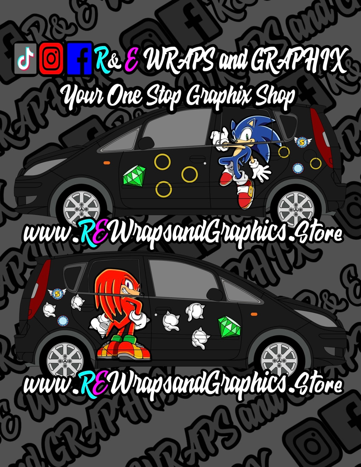 29916F18-B55C-4ED7-8916-795AC78A6327 - R&E Wraps and Graphics LTD - Mitsubishi Colt Sonic & knuckles Graphic Kit - Colt, graphic kit, knuckles graphic kit, knuckles the hedgehog, Knuckles., mitsubishi, Sonic graphic kit, sonic the hedgehog, Sonic.