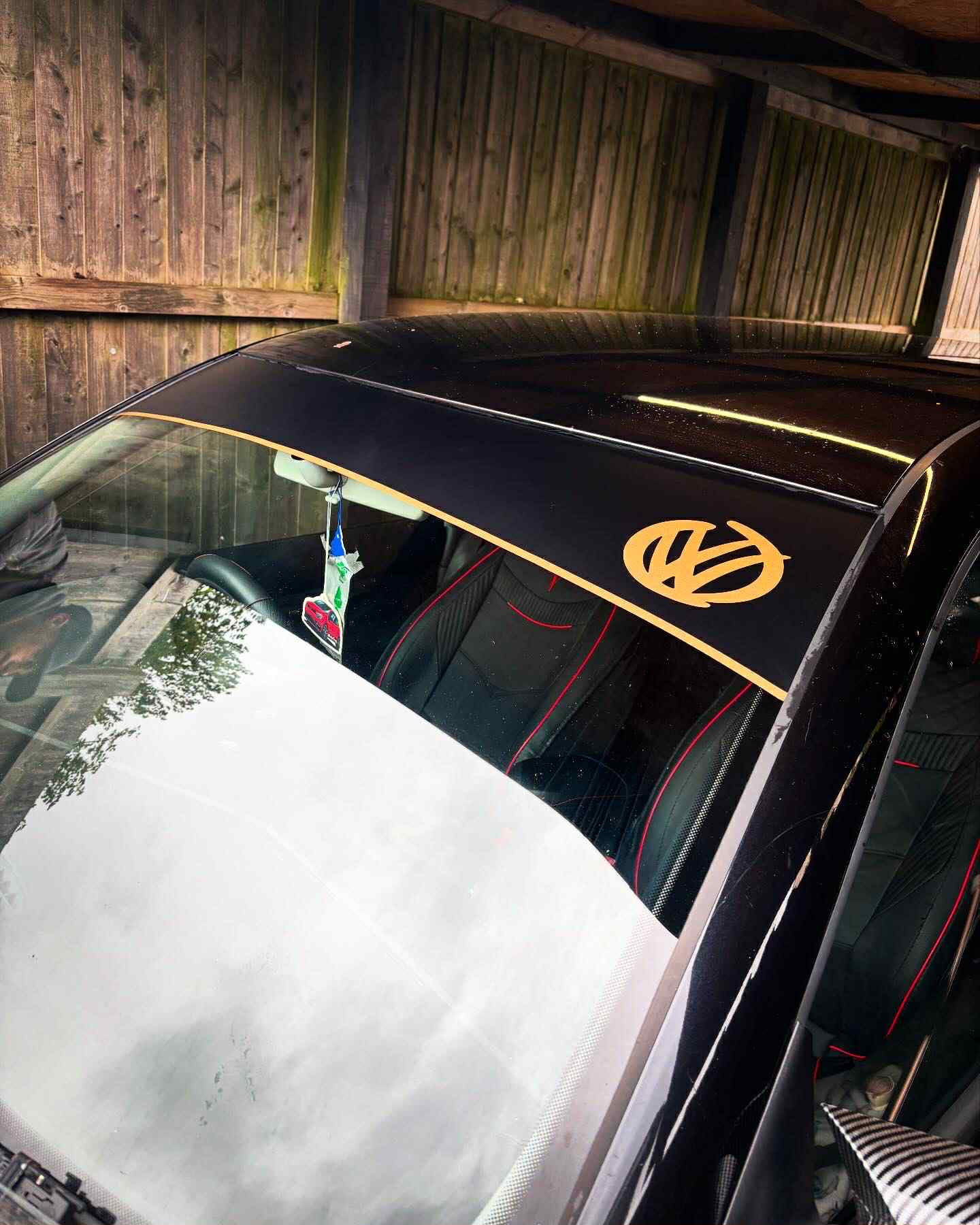 Volkswagen VW Brushed Sunstrip With Pinstripe