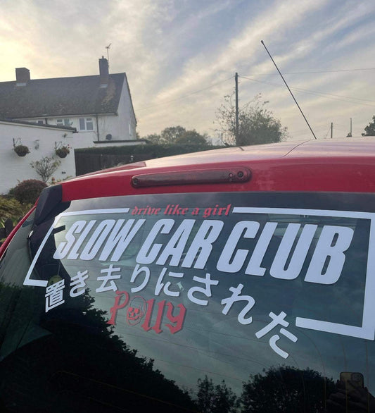 3364E8C6-4796-4862-9B36-42147C694017 - R&E Wraps and Graphics LTD - Slow Car Club Window Sticker - Slow Car Club, window sticker