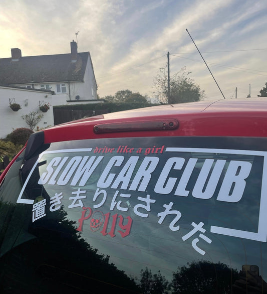 Slow Car Club Window Sticker