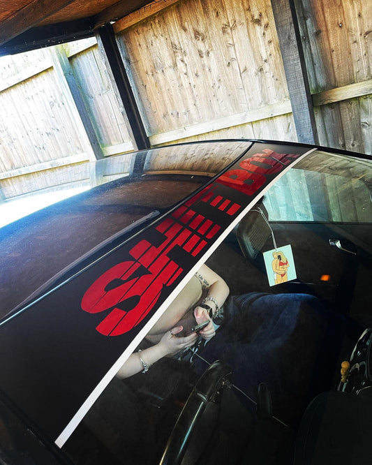 Shit Box Sunstrip With Pinstripe