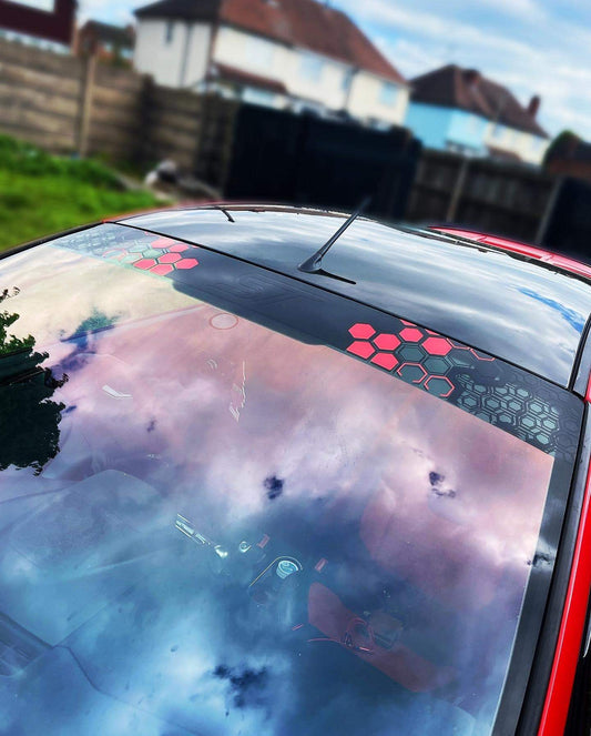 342807266_205526832226631_930795012955946397_n - R&E Wraps and Graphics LTD - Honey Comb ST Sunstrip - ford, ford focus, ford focus rs, ford focus st, honeycomb, st, st honey comb, st sunstrip, sunstrips