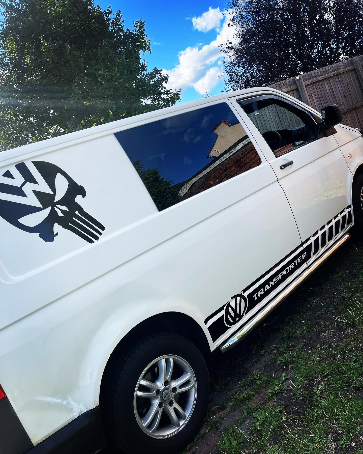 Volkswagen T5 Punisher Skull Side Panel Decals x2