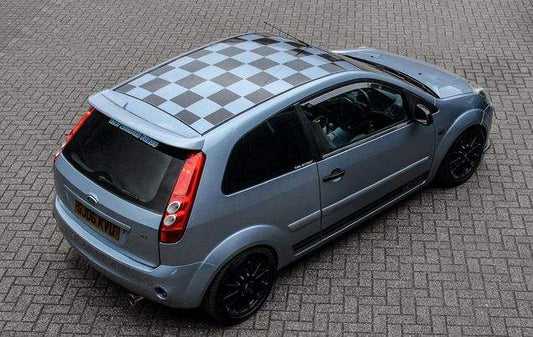 343371355_1470492463488537_2126328474469690951_n - R&E Wraps and Graphics LTD - Ford Fiesta MK5 Checkered Roof Graphics - checkered roof, ford, ford fiesta, ford fiesta mk5, roof graphics