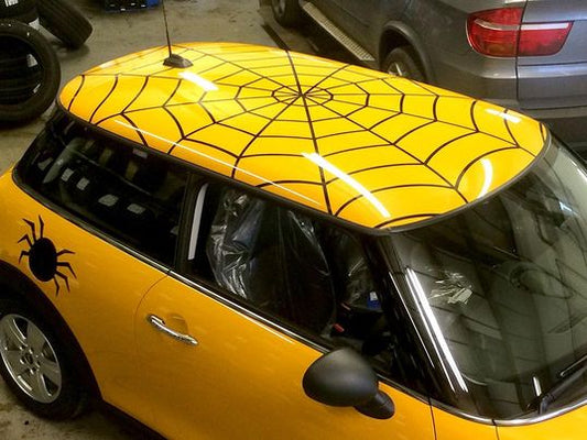 Mini Cooper Spider Web Roof Graphic