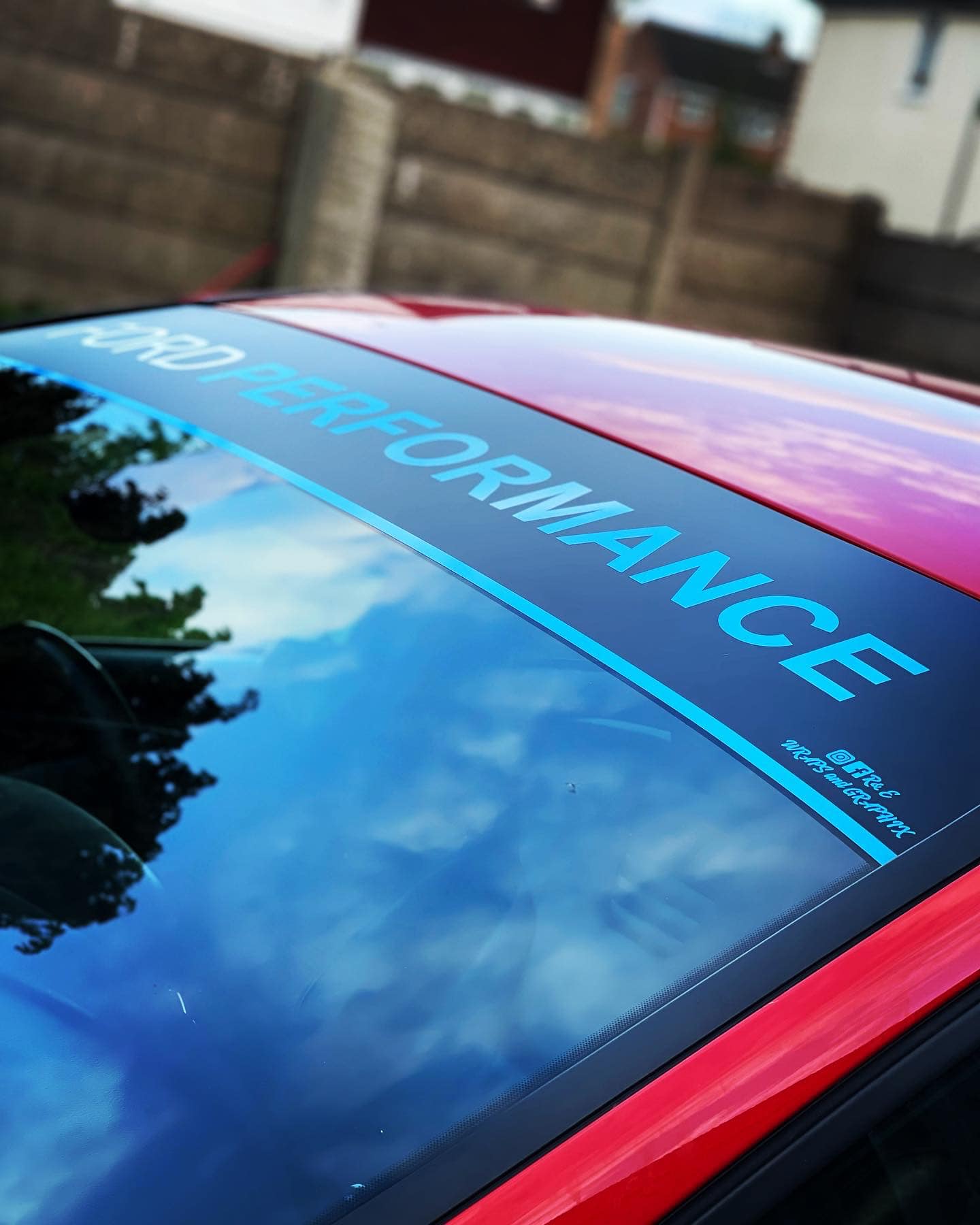 Ford performance Sunstrip With Pinstripe