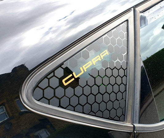343872306_619729520068039_5908829891785172756_n - R&E Wraps and Graphics LTD - SEAT Leon MK2 (2005-2012) Cupra Honeycomb Side Window Stickers - CUPRA, honey comb, SEAT, Seat Cupra, side window decals