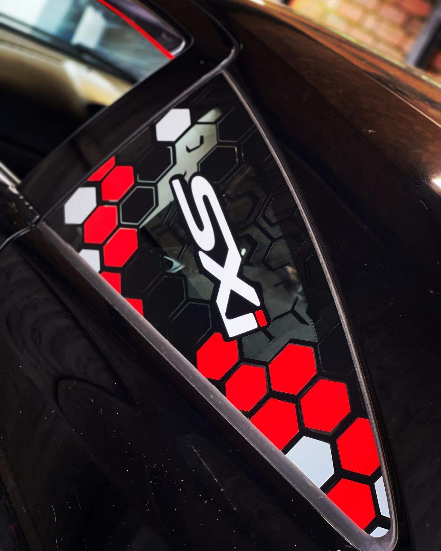 346777539_172536382428528_2208633825572754900_n - R&E Wraps and Graphics LTD - Vauxhall Corsa SXI Honeycomb Side Window Stickers - Corsa, honey comb, side window decals, stickers, sxi, Vauxhall, Vauxhall Performance