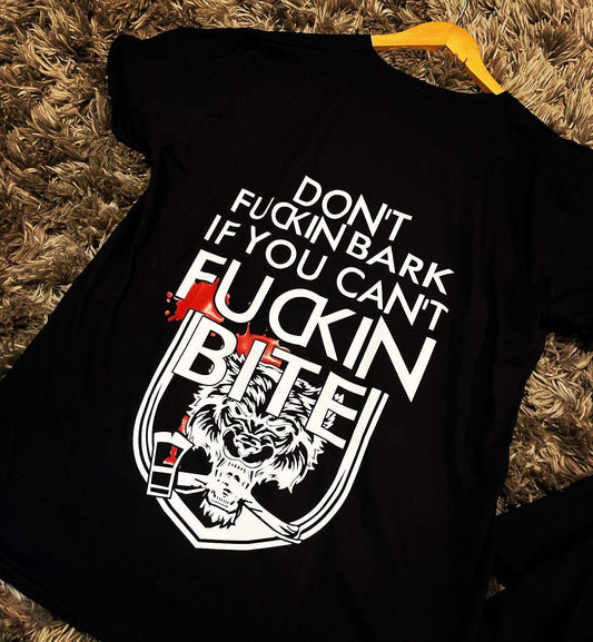 349313994_775427997568141_1642831135789474048_n - R&E Wraps and Graphics LTD - Don't Bark If You Can't Bite T-Shirt - T Shirts, tops, tshirts