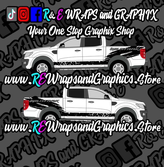 Ford Ranger Wildtrak Side Stripes