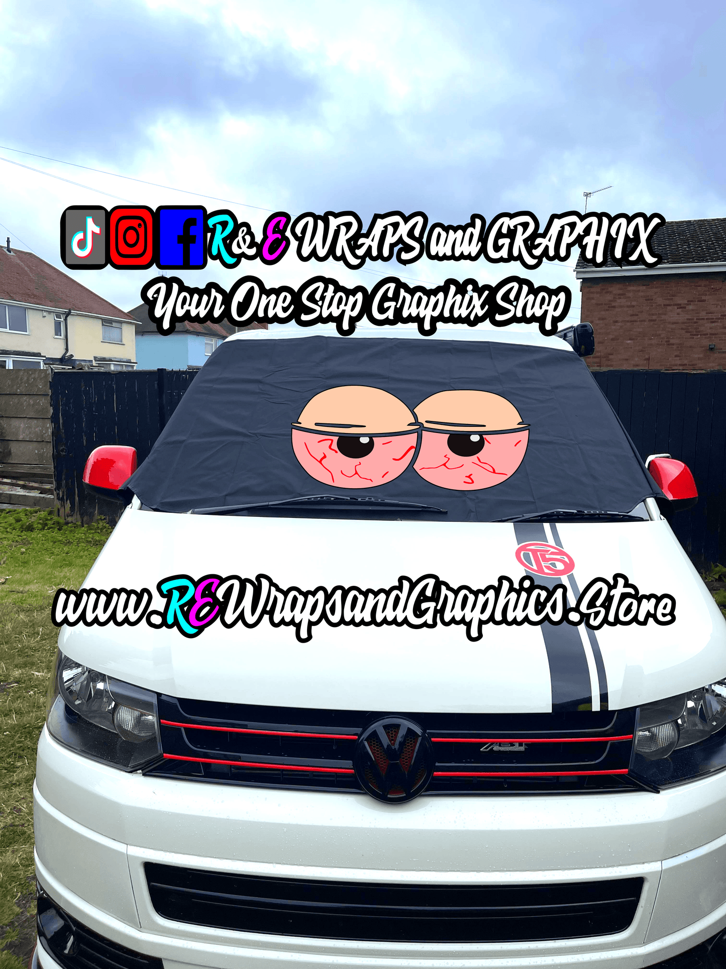 356922598_3617320258496870_9025359788699981618_n - R&E Wraps and Graphics LTD - Campervan Windscreen Covers Stoned Eyes 2 - T5/T6/T4 - campervan, sunstrips, t5, T5 windscreen cover, t6 windscreen cover, Volkswagen t5, window cover, windscreen cover