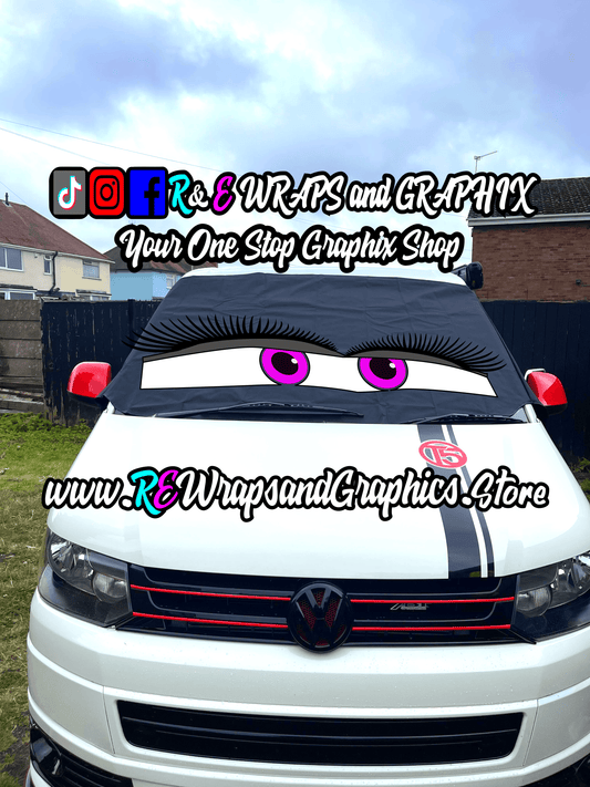 356998803_1038220484173952_3773321523250085338_n - R&E Wraps and Graphics LTD - Campervan Windscreen Covers Girl Eyes 2 - T5/T6/T4 - campervan, sunstrips, t5, T5 windscreen cover, t6 windscreen cover, Volkswagen t5, window cover, windscreen cover