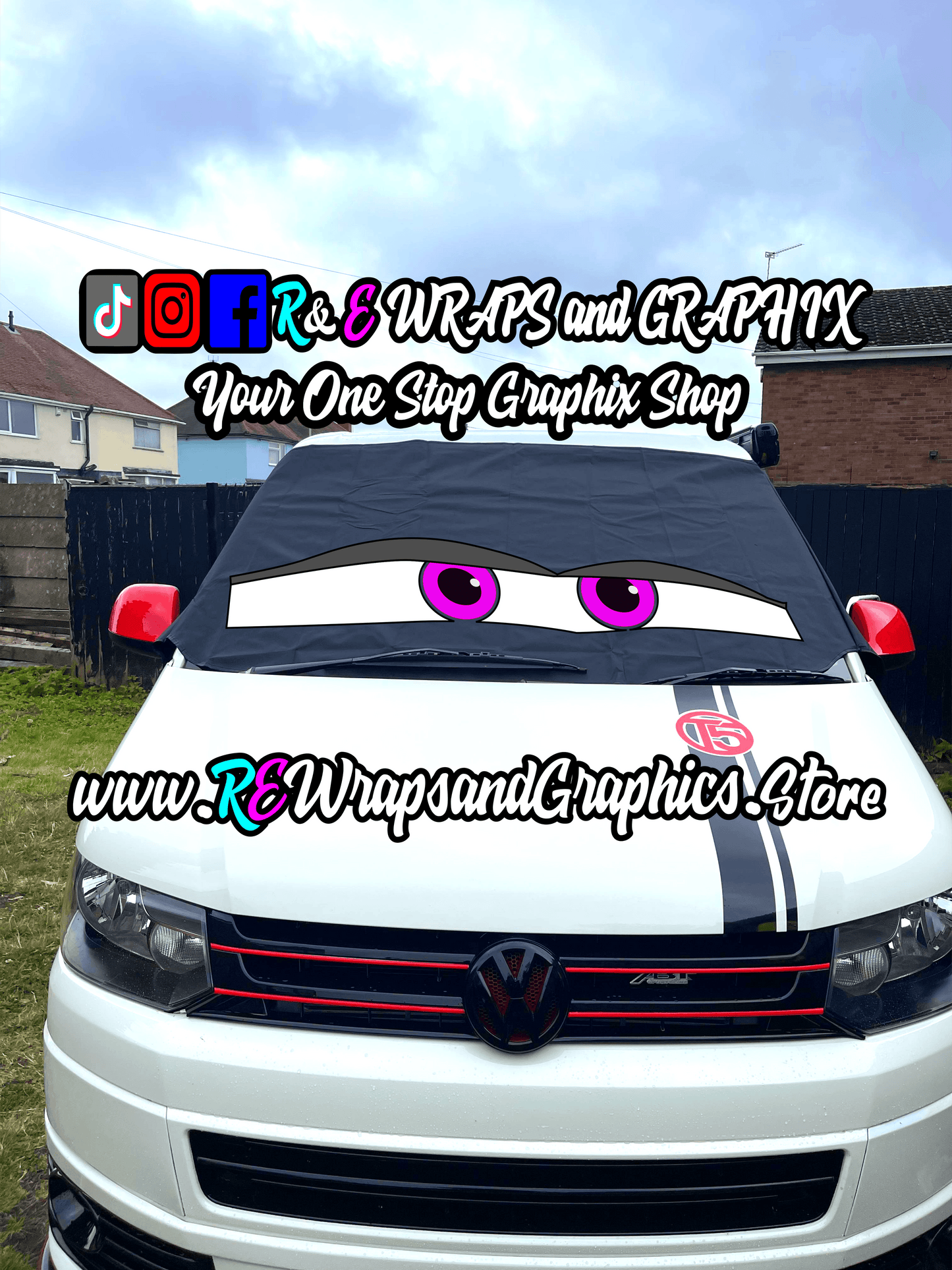 358823933_245114111648475_4662581504790488019_n - R&E Wraps and Graphics LTD - Campervan Windscreen Covers Girl Eyes 1 - T5/T6/T4 - campervan, sunstrips, t5, T5 windscreen cover, t6 windscreen cover, Volkswagen t5, window cover, windscreen cover
