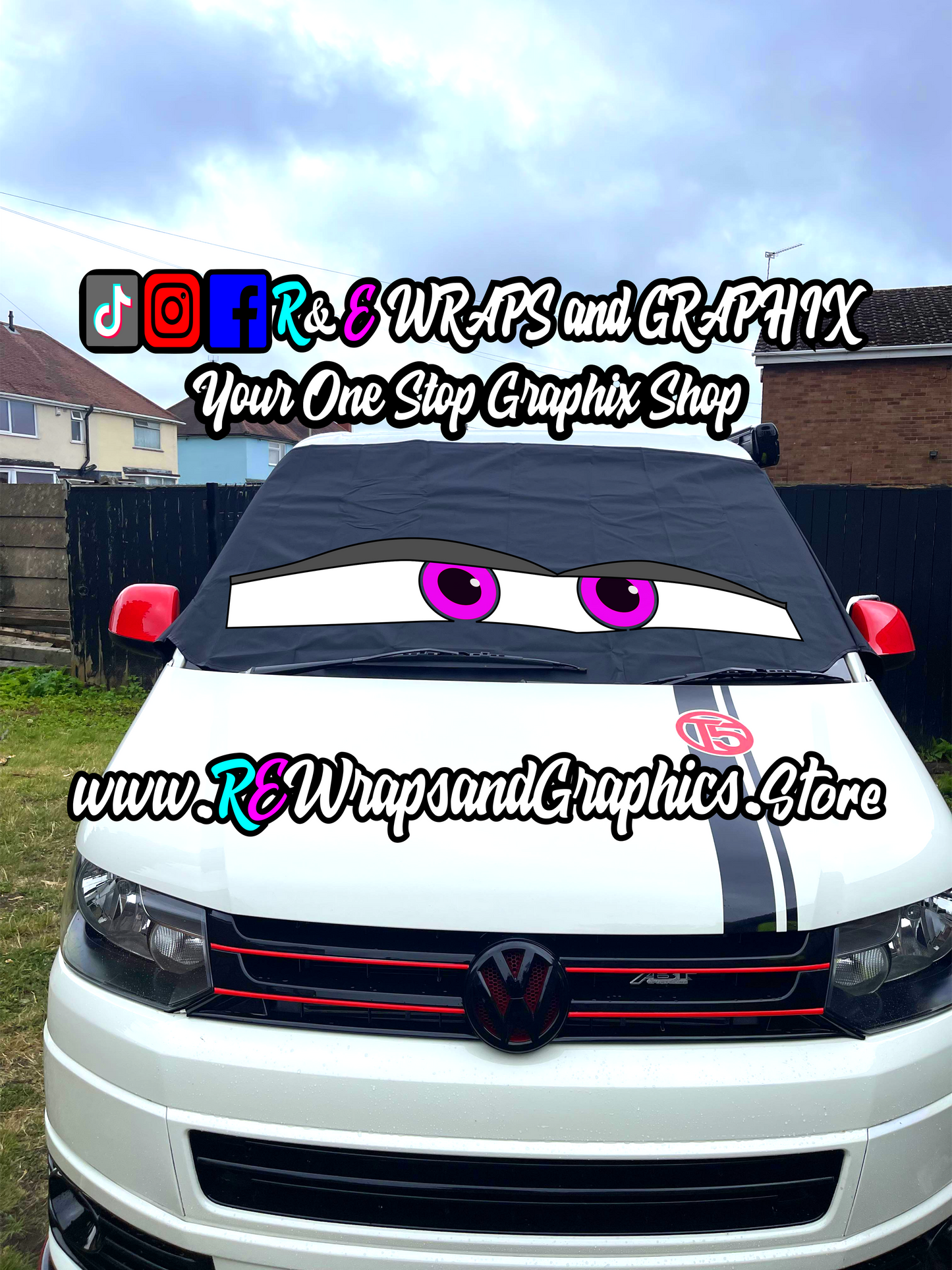 Campervan Windscreen Covers Girl Eyes 1 - T5/T6/T4