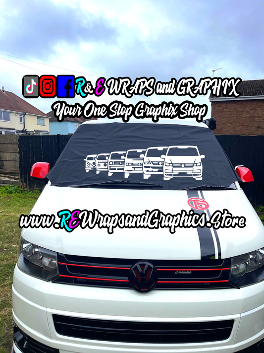 Campervan Windscreen Covers Transporter Generations - T5/T6/T4