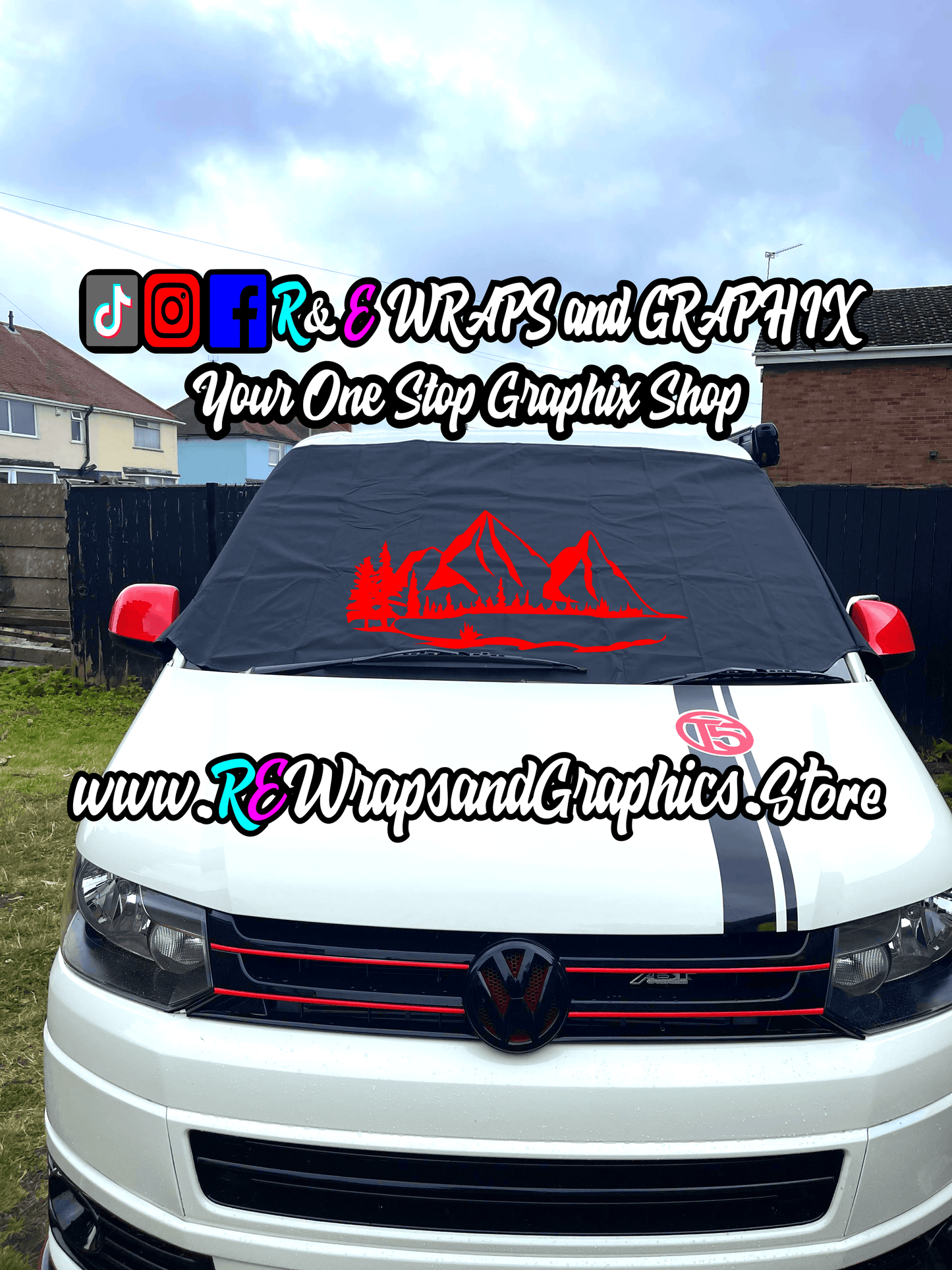 361047701_1325624318332262_6342185193170155910_n - R&E Wraps and Graphics LTD - Campervan Windscreen Covers Mountains 1 - T5/T6/T4 - campervan, sunstrips, t5, T5 windscreen cover, t6 windscreen cover, Volkswagen t5, window cover, windscreen cover