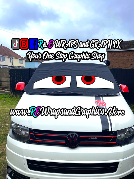 VW Campervan Windscreen Covers Sleepy Eyes 1 - T5/T6/T4