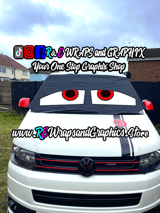 361081964_1608780919947694_6317842492647575365_n - R&E Wraps and Graphics LTD - VW Campervan Windscreen Covers Sleepy Eyes 1 - T5/T6/T4 - campervan, sunstrips, t5, T5 windscreen cover, t6 windscreen cover, Volkswagen t5, window cover, windscreen cover