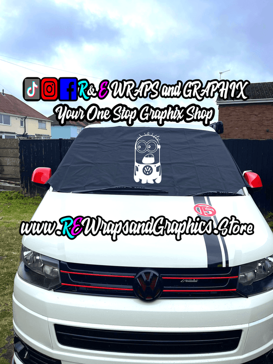 361131262_1383783498853042_905891104150464346_n - R&E Wraps and Graphics LTD - Campervan Windscreen Covers VW Minion 2 - T5/T6/T4 - campervan, sunstrips, t5, T5 windscreen cover, t6 windscreen cover, Volkswagen t5, window cover, windscreen cover
