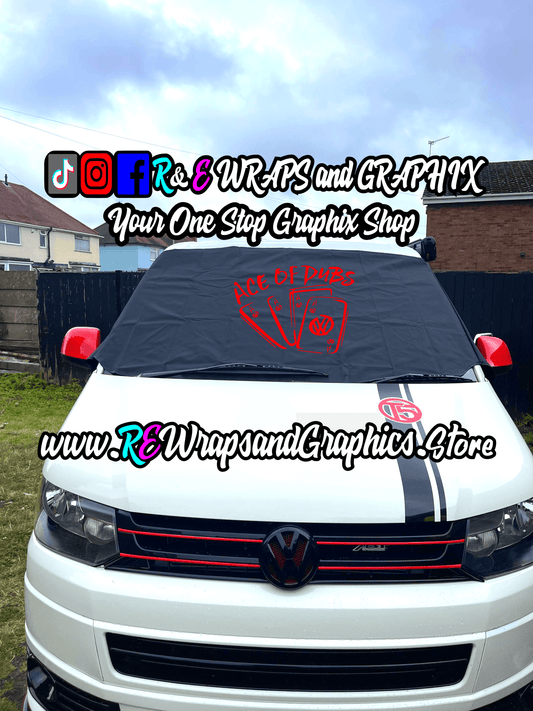 361135815_261954943203842_7093729446321205241_n - R&E Wraps and Graphics LTD - Campervan Windscreen Covers VW Ace Of Dubs - T5/T6/T4 - campervan, sunstrips, t5, T5 windscreen cover, t6 windscreen cover, Volkswagen t5, window cover, windscreen cover