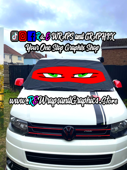 VW Campervan Windscreen Covers Ninja Turtles - T5/T6/T4