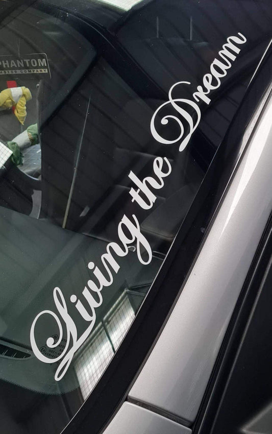 368050365_1116372946399380_1136858660279922875_n - R&E Wraps and Graphics LTD - Living The Dream Window Sticker - Living The Dream, rear window sticker, window stickers