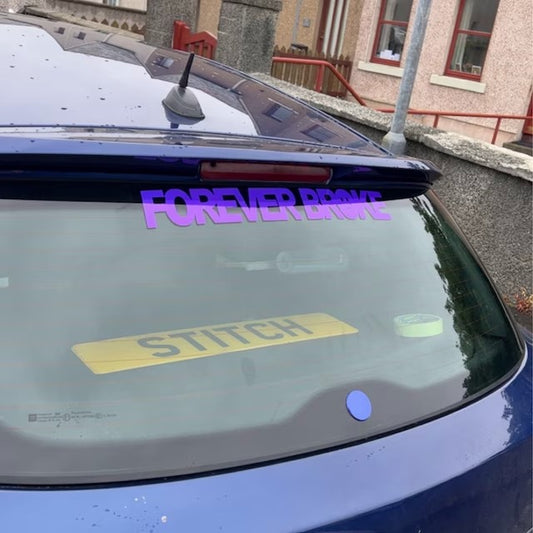Forever Broke Window Sticker
