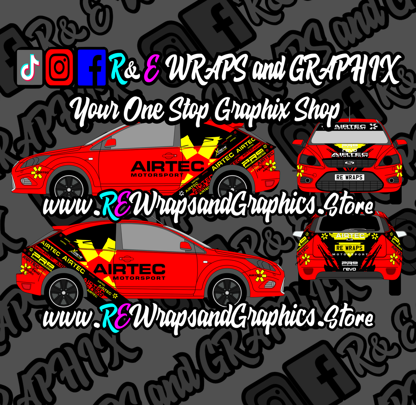 Ford Focus ST/RS Airtec Motorsport Graphic Kit