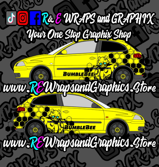 372303535_946165826449305_7111540656749746304_n - R&E Wraps and Graphics LTD - Honey Comb Bumble Bee Graphic Kit - To fit Seat Ibiza 2002 - 2006 - bumble bee, Bumble bee graphic kit, graphic kits, hexagon, hexagon graphic kit, Hexagon graphic kits, hexegons, honey comb, Honey Comb Bumble Bee Graphic Kit, Honey comb graphic kits, honeycomb, ibiza, seat, seat graphic kits, transformer, Transformers graphic kit